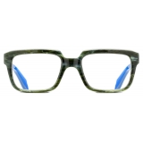 Cutler & Gross - 9289 Rectangle Optical Glasses - Emerald Marble on Ink Colour Studio - Luxury - Cutler & Gross Eyewear