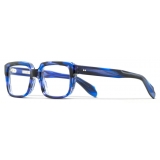 Cutler & Gross - 9289 Rectangle Optical Glasses - Striped Blue Havana - Luxury - Cutler & Gross Eyewear