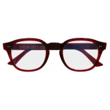 Cutler & Gross - 1380 Blue Light Filter Rectangle Optical Glasses - Burgundy - Luxury - Cutler & Gross Eyewear