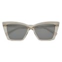 Yves Saint Laurent - Occhiali da Sole SL 657 - Crema Trasparente Argento - Saint Laurent Eyewear