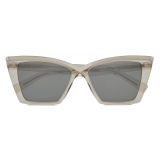 Yves Saint Laurent - Occhiali da Sole SL 657 - Crema Trasparente Argento - Saint Laurent Eyewear