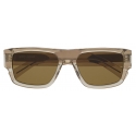 Yves Saint Laurent - Occhiali da Sole SL 659 - Sabbia Trasparente Argento Marrone - Saint Laurent Eyewear