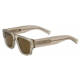 Yves Saint Laurent - Occhiali da Sole SL 659 - Sabbia Trasparente Argento Marrone - Saint Laurent Eyewear