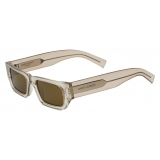 Yves Saint Laurent - Occhiali da Sole SL 660 - Sabbia Trasparente Argento Marrone - Saint Laurent Eyewear
