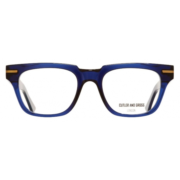Cutler & Gross - 1355 D-Frame Optical Glasses - Midnight Rambler Blue - Luxury - Cutler & Gross Eyewear