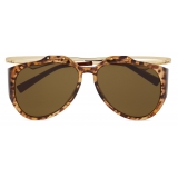 Yves Saint Laurent - SL M137 Amelia - Havana Gold Brown - Sunglasses - Saint Laurent Eyewear