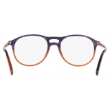 Persol - PO3202V - Arancione Striato Blu - Occhiali da Vista - Persol Eyewear