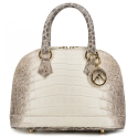 Avvenice - Imperium - Borsa in Coccodrillo - Himalaya Opaco - Handmade in Italy - Exclusive Luxury Collection