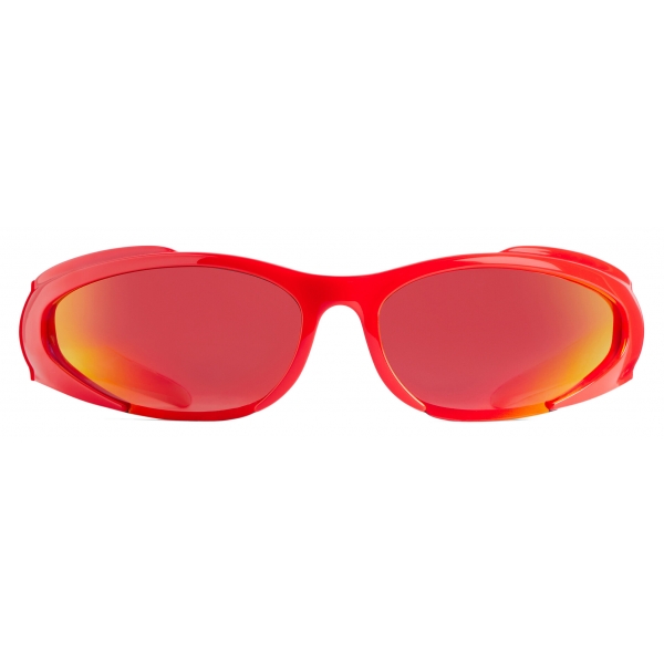 Balenciaga - Reverse Xpander Rectangle Sunglasses - Red - Sunglasses - Balenciaga Eyewear
