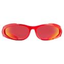 Balenciaga - Reverse Xpander Rectangle Sunglasses - Red - Sunglasses - Balenciaga Eyewear