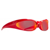 Balenciaga - Occhiali da Sole Reverse Xpander Rectangle - Rosso - Occhiali da Sole - Balenciaga Eyewear