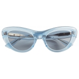 Bottega Veneta - Bombe Cat Eye Sunglasses - Light Blue - Sunglasses - Bottega Veneta Eyewear