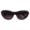 Bottega Veneta - Bombe Cat Eye Sunglasses - Black Grey - Sunglasses - Bottega Veneta Eyewear