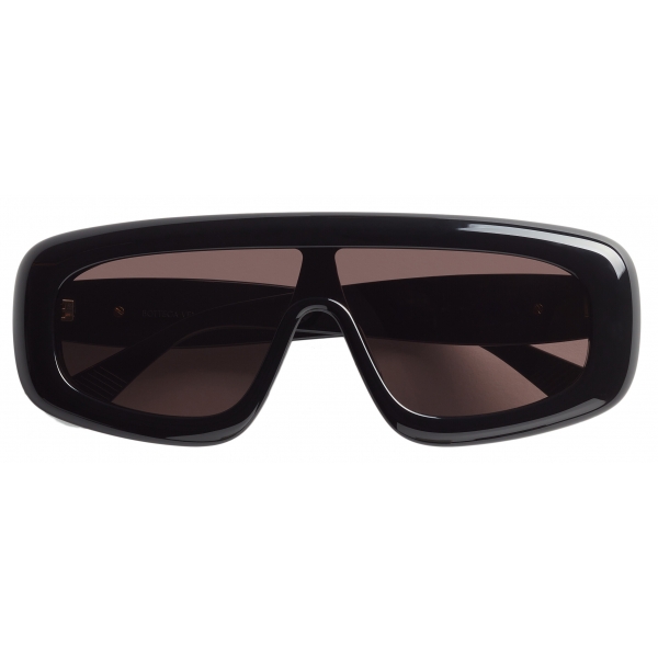 Bottega Veneta Bombe Shield Sunglasses Black Grey Sunglasses Bottega Veneta Eyewear 2702