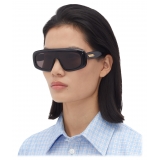 Bottega Veneta - Bombe Shield Sunglasses - Black Grey - Sunglasses - Bottega Veneta Eyewear