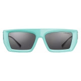 Tiffany & Co. - Occhiale da Sole Rettangolare - Tiffany Blue® Grigio Scuro - Collezione Tiffany T - Tiffany & Co. Eyewear