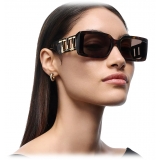 Tiffany & Co. - Occhiale da Sole Rettangolare - Tartaruga Oro Marrone - Collezione Tiffany T - Tiffany & Co. Eyewear