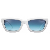 Tiffany & Co. - Occhiale da Sole Rettangolare - Bianco Tiffany Blue® - Collezione Tiffany T - Tiffany & Co. Eyewear