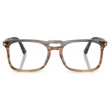 Persol - PO3277V - Striped Grey Gradient Brown - Optical Glasses - Persol Eyewear