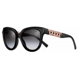 Tiffany & Co. - Occhiale da Sole Cat Eye - Nero Grigio Sfumato - Collezione Tiffany T - Tiffany & Co. Eyewear