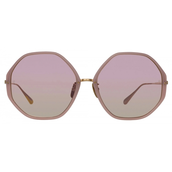 Linda Farrow - Alona Hexagon Sunglasses in Lilac - LFL901C25SUN - Linda ...