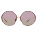Linda Farrow - Alona Hexagon Sunglasses in Lilac - LFL901C25SUN - Linda Farrow Eyewear