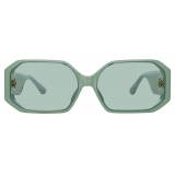 Linda Farrow - Bailey Angular Sunglasses in Peppermint - LFL1427C2SUN - Linda Farrow Eyewear