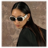 Linda Farrow - Bailey Angular Sunglasses in White - LFL1427C2SUN - Linda Farrow Eyewear