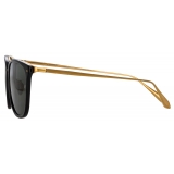 Linda Farrow - Cassin D-Frame Sunglasses in Black - LFL1457C1SUN - Linda Farrow Eyewear