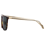 Linda Farrow - Cassin D-Frame Sunglasses in Tortoiseshell - LFL1457C2SUN - Linda Farrow Eyewear