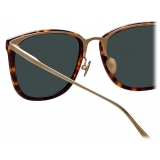 Linda Farrow - Cassin D-Frame Sunglasses in Tortoiseshell - LFL1457C2SUN - Linda Farrow Eyewear