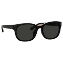 Linda Farrow - Cedric Rectangular Sunglasses in Black and Grey - LFL1275C4SUN - Linda Farrow Eyewear