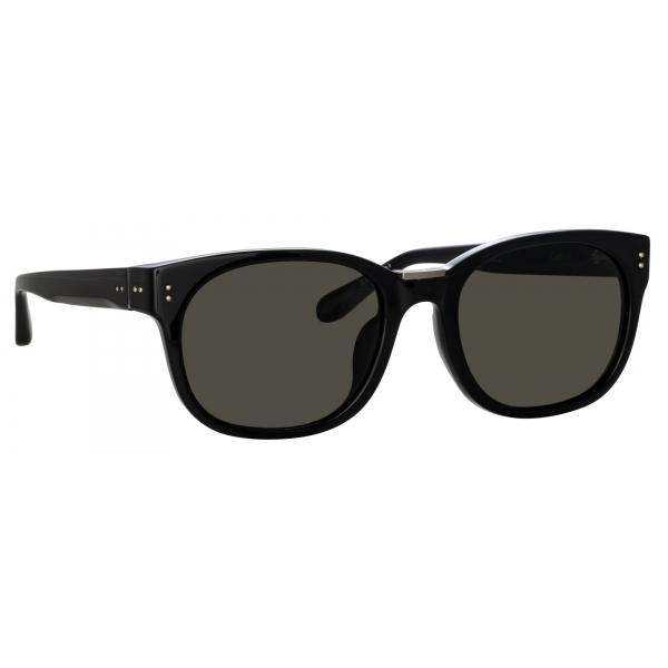 Linda Farrow - Cedric Rectangular Sunglasses in Black and Nickel - LFL1275C11SUN - Linda Farrow Eyewear