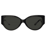 Linda Farrow - Connie Cat Eye Sunglasses in Black - LFL1425C1SUN - Linda Farrow Eyewear