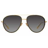 Linda Farrow - Dimitri Aviator Sunglasses in Yellow Gold - LFL1362C2SUN - Linda Farrow Eyewear