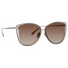 Linda Farrow - Occhiali da Sole Dinah Cat Eye in Oro Chiaro - LFL1422C2SUN - Linda Farrow Eyewear