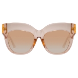 Linda Farrow - Dinah Cat Eye Sunglasses in Yellow Gold - LFL1422C3SUN - Linda Farrow Eyewear