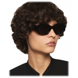 Stella McCartney - Falabella Oval Sunglasses - Glossy Black - Sunglasses - Stella McCartney Eyewear
