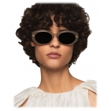 Stella McCartney - Falabella Oval Sunglasses - Translucent Pearl - Sunglasses - Stella McCartney Eyewear
