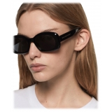 Stella McCartney - Chunky Oval Sunglasses - Glossy Black - Sunglasses - Stella McCartney Eyewear