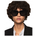 Stella McCartney - Oversized Square Metal Bar Sunglasses - Glossy Black - Sunglasses - Stella McCartney Eyewear