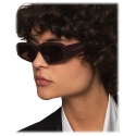 Stella McCartney - Abstract Rectangle Sunglasses - Glossy Brown - Sunglasses - Stella McCartney Eyewear