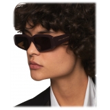 Stella McCartney - Abstract Rectangle Sunglasses - Glossy Brown - Sunglasses - Stella McCartney Eyewear