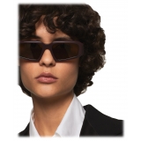 Stella McCartney - Abstract Rectangle Sunglasses - Glossy Brown - Sunglasses - Stella McCartney Eyewear