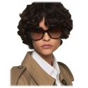 Stella McCartney - Oversized Round Gradient Sunglasses - Glossy Dark Havana - Sunglasses - Stella McCartney Eyewear