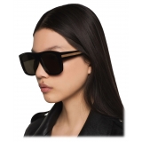 Stella McCartney - Oversized Round Gradient Sunglasses - Glossy Black - Sunglasses - Stella McCartney Eyewear