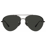 Linda Farrow - Edano Aviator Sunglasses in Matt Nickel - LFL1444C2SUN - Linda Farrow Eyewear