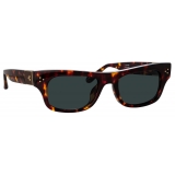 Linda Farrow - Falck Rectangular Sunglasses in Tortoiseshell - LFL1448C2SUN - Linda Farrow Eyewear