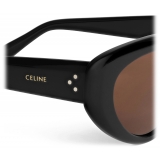 Céline - Occhiali da Sole Cat Eye S286 in Acetato - Nero Marrone - Occhiali da Sole - Céline Eyewear