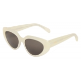 Céline - Cat Eye S286 Sunglasses in Acetate - Milky Yellow - Sunglasses - Céline Eyewear